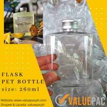 Load image into Gallery viewer, Valuepac Pet Bottle Flat Flask with Aluminum Lid
