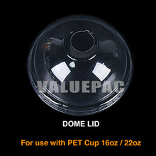 Load image into Gallery viewer, Valupac PET Plastic Dome Lid for Pet Cup 16oz and 22oz