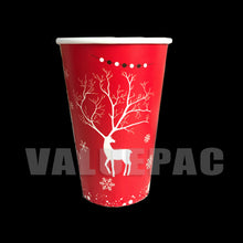 Load image into Gallery viewer, Valuepac Christmas Single Wall Paper Cups - Christmas Elk