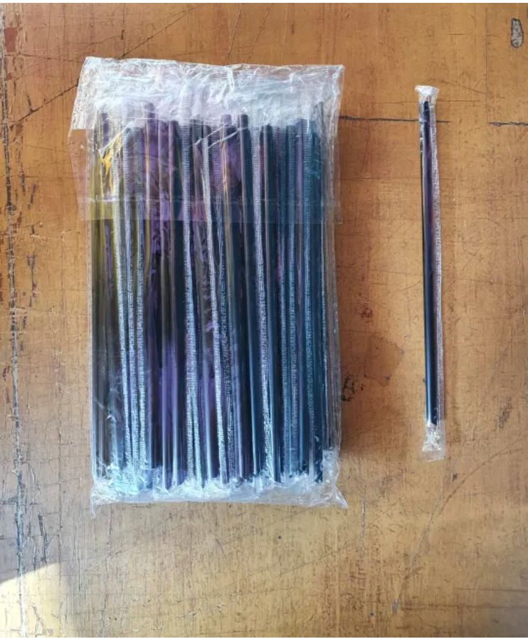 Thin Straw with Tip Drinking Straw (Individually Wrapped) 100pcs (VCT)