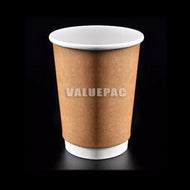 Valuepac Double Wall Paper Cup for Hot Drink or Coffee  8oz (Kraft)