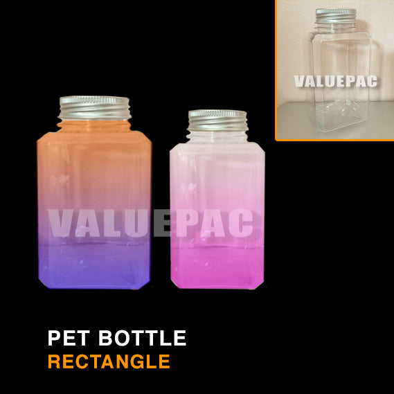 Valuepac Pet Bottle Flat Bottle Rectangle 300ml 500ml
