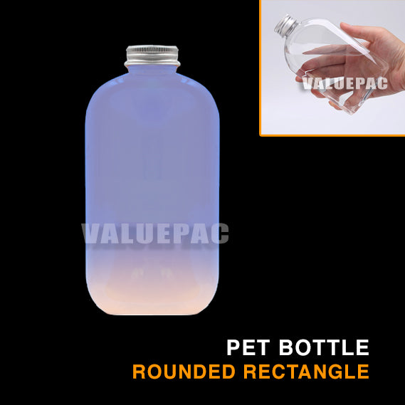 Valuepac PET Bottle Flat Rounded Rectangle Machi Jay Chou with Aluminum Cap