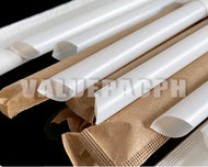 Bioplastic Drinking Straw with Tip (Individually Paper Wrapped)